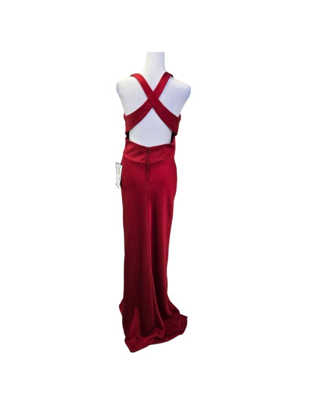 NWT B. Darlin Satin 3D Rose Applique Formal Gown Size Juniors 3/4 - Picture 2 of 9